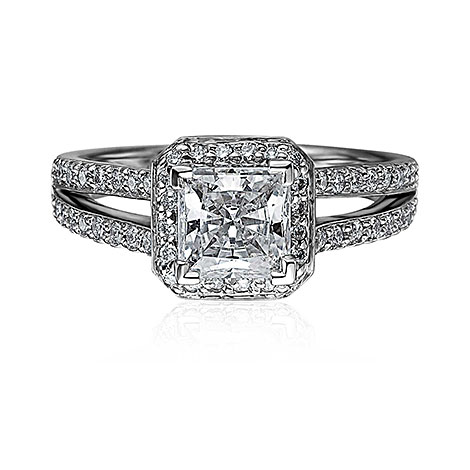 Scott Kay | Style# M1257RQ510 Description: 14k White Gold Mounting ...