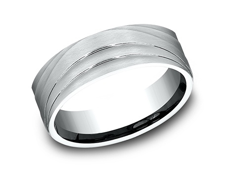 Triple Wave Gold Wedding Band - Jensen Jewelers