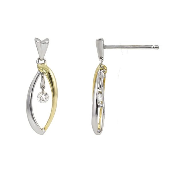 Two-Tone Diamond Earrings