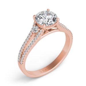 Classic Split Shank Rose Gold Engagement Ring