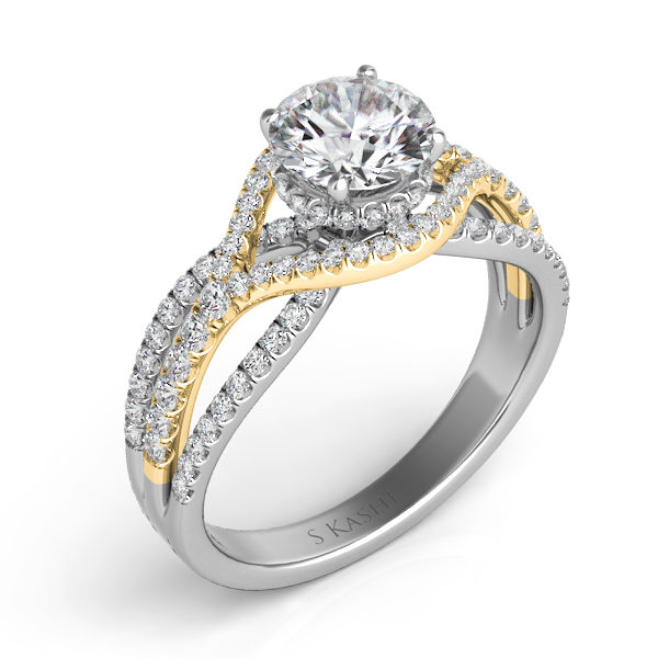 Two-Tone Elegant Engagement Ring