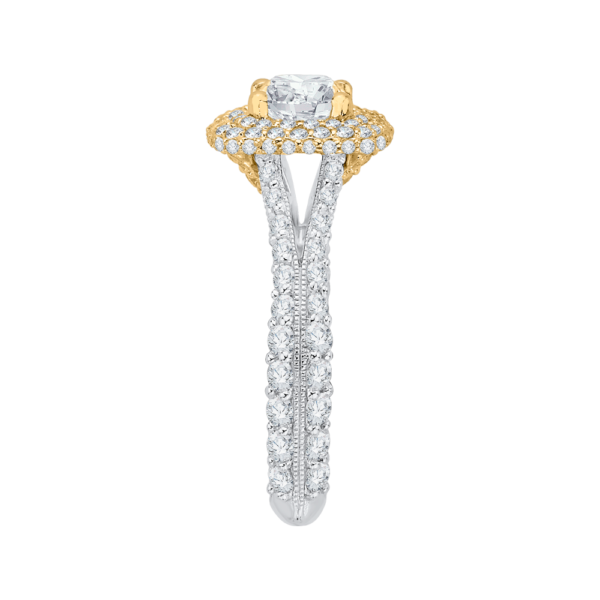 Classic Double Halo Engagement Ring - Image 4