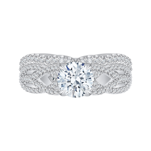 Diamond Split-Shank Interwoven Engagement Ring