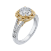 Two-Tone Vintage Halo Engagement Ring - Image 2