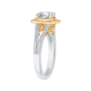 Two-Tone Vintage Halo Engagement Ring - Image 3