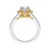 Two-Tone Vintage Halo Engagement Ring - Image 4