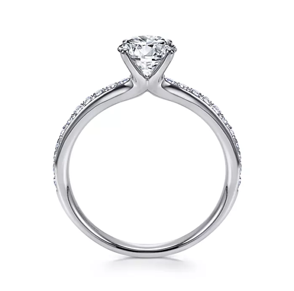 White Gold Solitaire Engagement Ring - Image 4