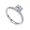 White Gold Solitaire Engagement Ring - Image 3