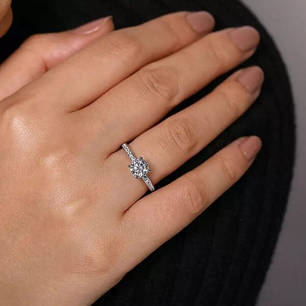 White Gold Solitaire Engagement Ring - Image 2