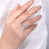 Hidden Halo Oval Diamond Engagement Ring - Image 2