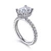 Hidden Halo Oval Diamond Engagement Ring - Image 4