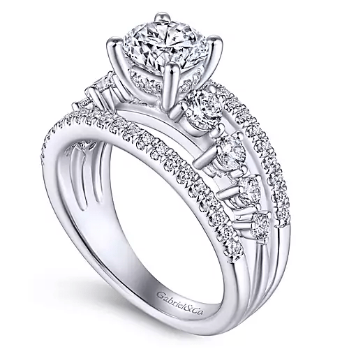 Split Shank White Gold Engagement Ring | Jensen Jewelers