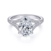 White Gold Oval Diamond Engagement Ring