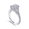 White Gold Oval Diamond Engagement Ring - Image 3