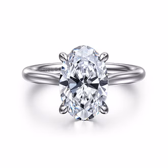 White Gold Oval Solitaire